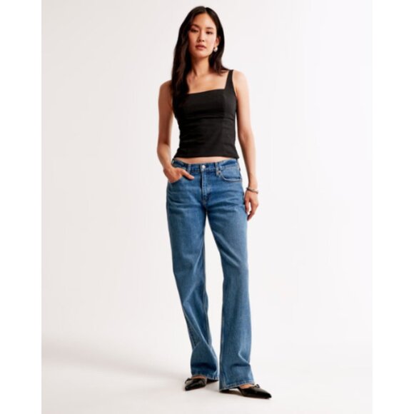 Abercrombie & Fitch Denim - Abercrombie & Fitch Women's Blue The Low Rise Baggy Jeans Size 31